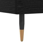 vidaXL Cadre de lit Chêne noir 80 x 200 cm Bois d'ingénierie