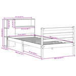 vidaXL Lit bibliothèque sans matelas blanc 75x190cm bois de pin massif