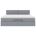 vidaXL Lit ottoman avec matelas gris clair 160x200 cm tissu