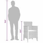 vidaXL Chaises de jardin avec coussins 4 Pièces Anthracite Standard