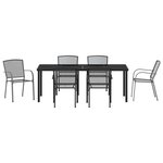 vidaXL Ensemble de salle à manger pour jardin 7 Pièces Anthracite