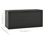 vidaXL Boîte de rangement de jardin Anthracite 116x44x55 cm