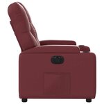 vidaXL Fauteuil inclinable électrique Rouge bordeaux Similicuir