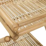 vidaXL Chariot à thé avec roues Naturel 79 x 67 5 x 84 cm Bambou