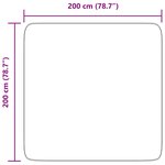 vidaXL Tapis Shaggy à poils longs NAVARRA crème 200x200 cm polyester