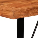 vidaXL Ensemble de bar 5 Pièces Bois solide et cuir véritable