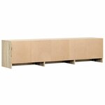 vidaXL Meuble TV avec LED avec LED Chêne Sonoma 165 x 34 x 40 cm