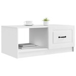 vidaXL Table basse Blanc 90 x 50 x 37 cm Bois d'ingénierie