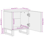 vidaXL Table de chevet 40x34x46 cm bois d'acacia massif