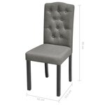 vidaXL Chaises à manger lot de 6 gris tissu