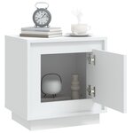 vidaXL Tables de chevet 2 Pièces blanc 44x35x45 cm bois d'ingénierie