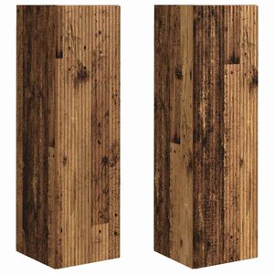 vidaXL Meuble TV mural 2 Pièces Bois Ancien 30 x 31 x 100 cm