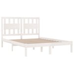 vidaXL Cadre de lit sans matelas blanc bois de pin massif