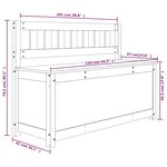 vidaXL Banc 110x41x76 5 cm Bois de pin massif