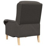 vidaXL Fauteuil Ergonomique Gris Foncé Tissu avec Pieds en Bois Standard
