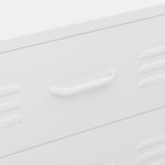 vidaXL Commode Blanc 80x35x101 5 cm Acier