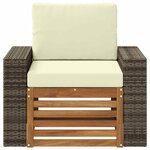 vidaXL Sofa de milieu extérieur Naturel