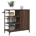 vidaXL Chariot de cuisine chêne marron bois d'ingénierie