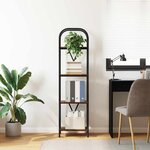 vidaXL Étagère Chêne fumé 40 x 30 x 146 cm Bois d'ingénierie
