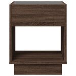 vidaXL Table basse avec LED infini chêne marron 40x40x50 cm