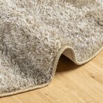 vidaXL Tapis ISTAN à poils longs aspect brillant beige Ø 100 cm