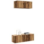 vidaXL Ensemble de meuble TV mural 2 Pièces vieux bois bois d'ingénierie