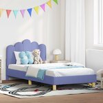 vidaXL Cadre de lit pour enfants avec tête de lit Bleu denim
