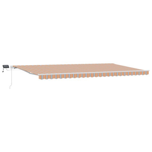 vidaXL Auvent rétractable manuel avec rayures multicolores LED 600x300 cm