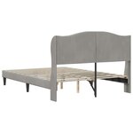 vidaXL Cadre de lit avec tête de lit Gris clair 140 x 200 cm Velours
