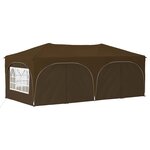 vidaXL Tente de fête pop-up 575 x 288 x 245 cm Taupe Tissu Oxford