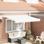 vidaXL Auvent Rétractable Blanc 250x200 cm 250 x 200 cm 2 5 x 2 m