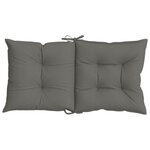 vidaXL Coussins de chaise à dossier bas lot de 4 gris foncé mélangé