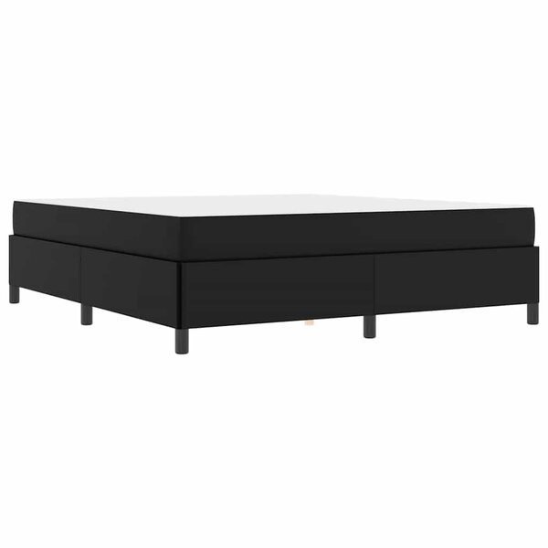 vidaXL Cadre de lit avec matelas Noir 180 x 200 cm Faux cuir