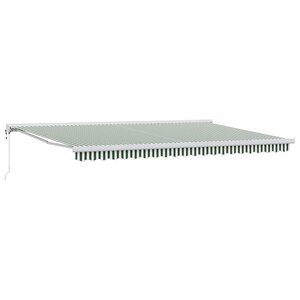 vidaXL Auvent Vert et blanc 500 x 300 x 165 cm Polyester et Aluminium
