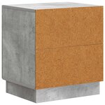 vidaXL Table de chevet 2 Pièces Gris Béton 43 x 34 5 x 47 cm