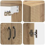 vidaXL Armoire Murale 66 x 34 5 x 90 cm Bois d'ingénierie