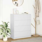 vidaXL Buffet blanc 80x35x99 cm bois d’ingénierie