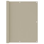 vidaXL Écran de balcon Beige 120x500 cm Tissu Oxford