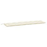 vidaXL Coussin de banc de jardin crème 200x50x7 cm tissu oxford
