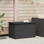 vidaXL Boîte de Rangement Extérieure Noir 80 x 50 5 x 50 cm Acier
