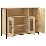vidaXL Buffet chêne sonoma 100x35x75 cm bois d'ingénierie