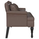vidaXL Banc Chesterfield Marron 120 5 x 65 x 75 cm Cuir synthétique