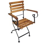vidaXL Chaises pliables de jardin lot de 4 Acier et bois acacia massif