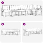 vidaXL Ensemble de canapés d'extérieur 6 pc Blanc et gris clair