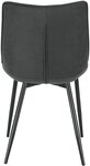 Lot de 2 chaises de salle à manger chaises de cuisine assise en tissu pied en métal anthracite 19_0000187