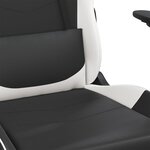 vidaXL Chaise de jeu Noir et blanc Similicuir