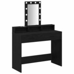 vidaXL Table de Toilette Noir 100 x 41 x 140 cm Bois d'ingénierie