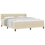 vidaXL Lit à ressorts avec matelas Crème 200 x 180 cm Polyester