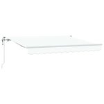 vidaXL Auvent Rétractable Blanc 300 x 200 cm tissu