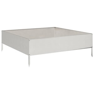 vidaXL Lit surélevé de jardin 100x100x33 5 cm acier inoxydable